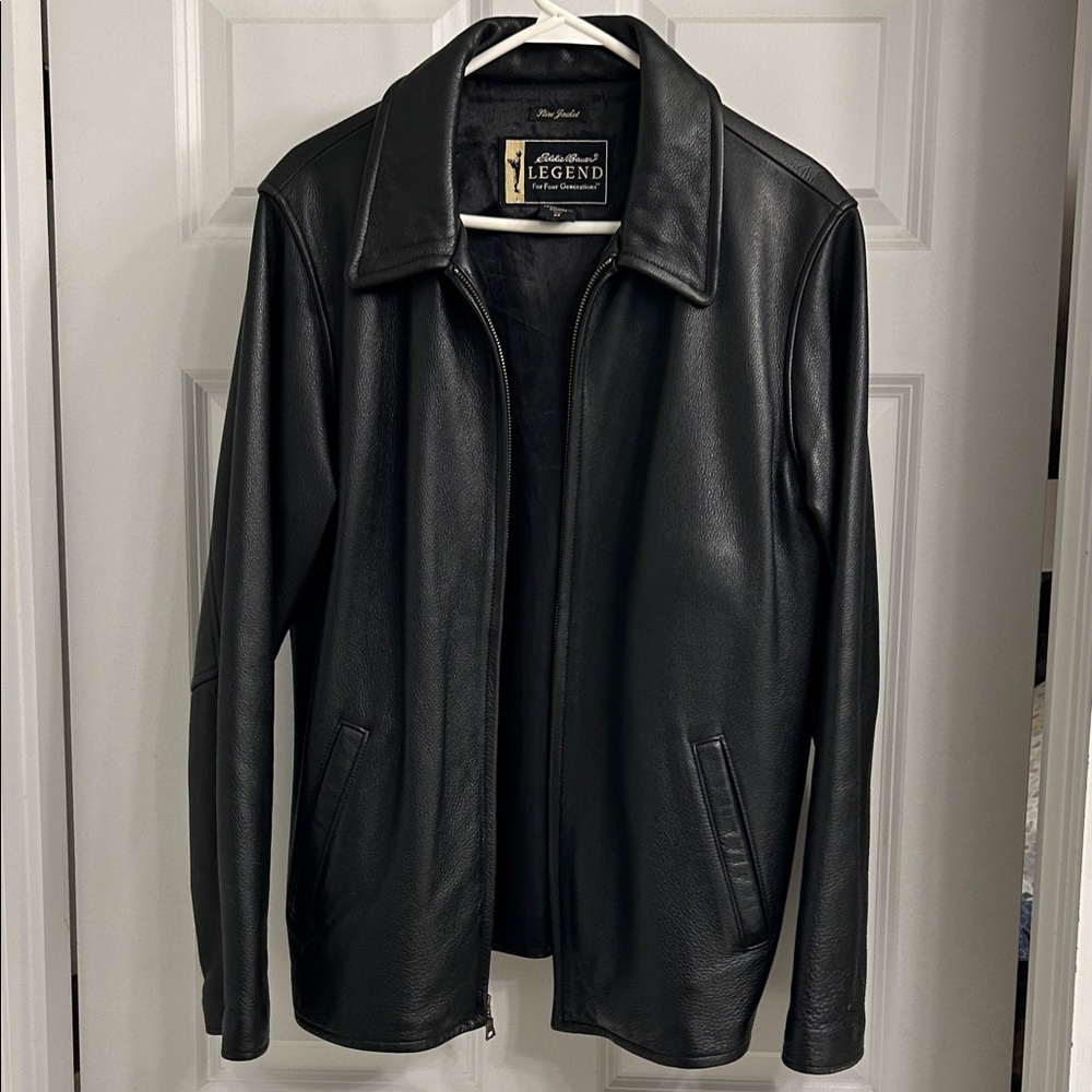 Vintage Eddie Bauer Stine Leather Jacket, women’s medium tall